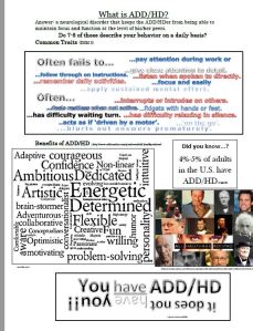 ADD/ADHD Tip sheet