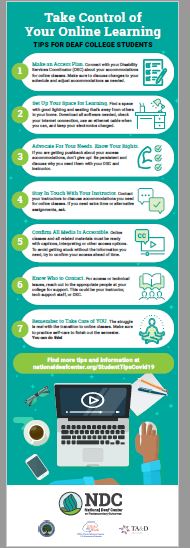 tips for online learning infographic